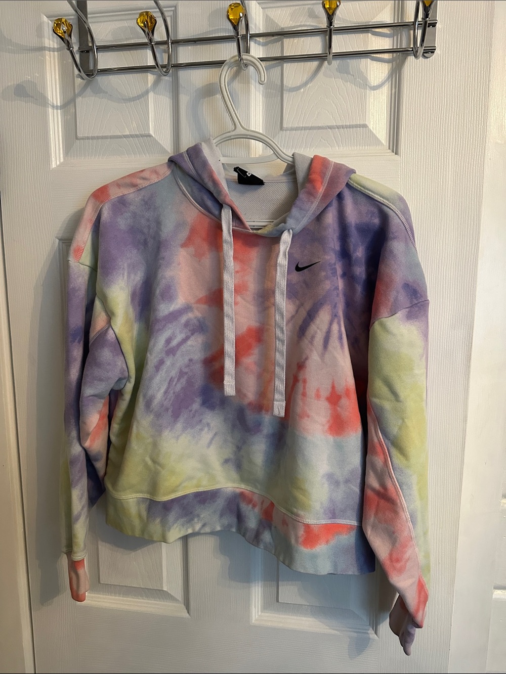 Nike Women's Tie-Dye Hoodie in Purple, Pink, Yellow, Green